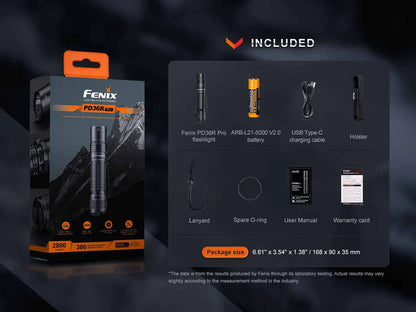 Fenix PD36R Pro Rechargeable Flashlight